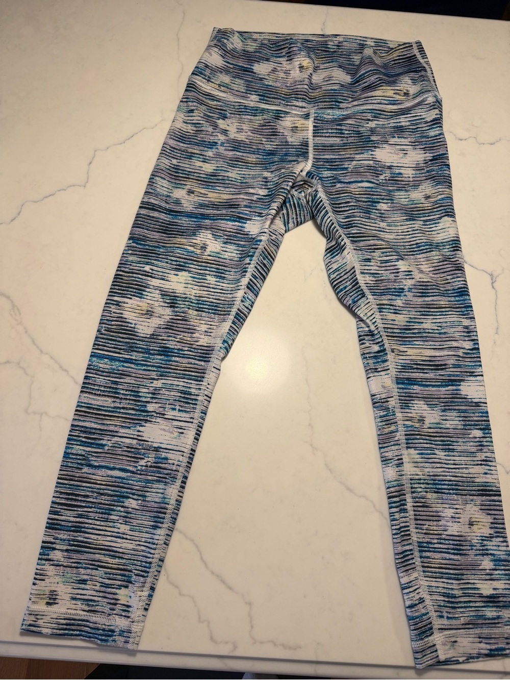 Lululemon Blue Patterned Active Leggings